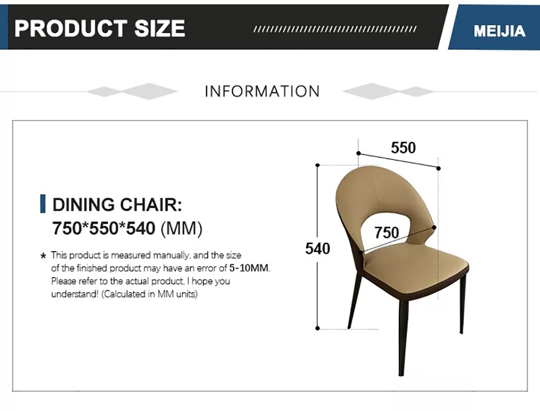 New Product Promotion Dining Room Nordic PU Gray Powder Coating Dining Chair