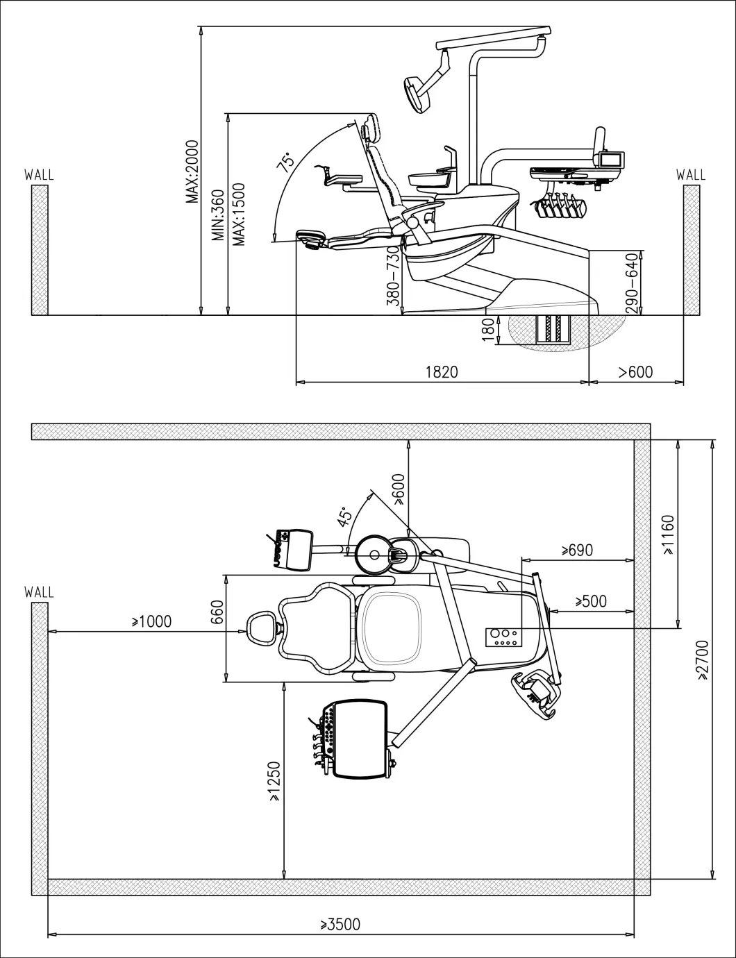 Safety Dental Unit Chair Luxury Set with Free Light Cure for Portable Dental Chair/Dental Clinic Chair