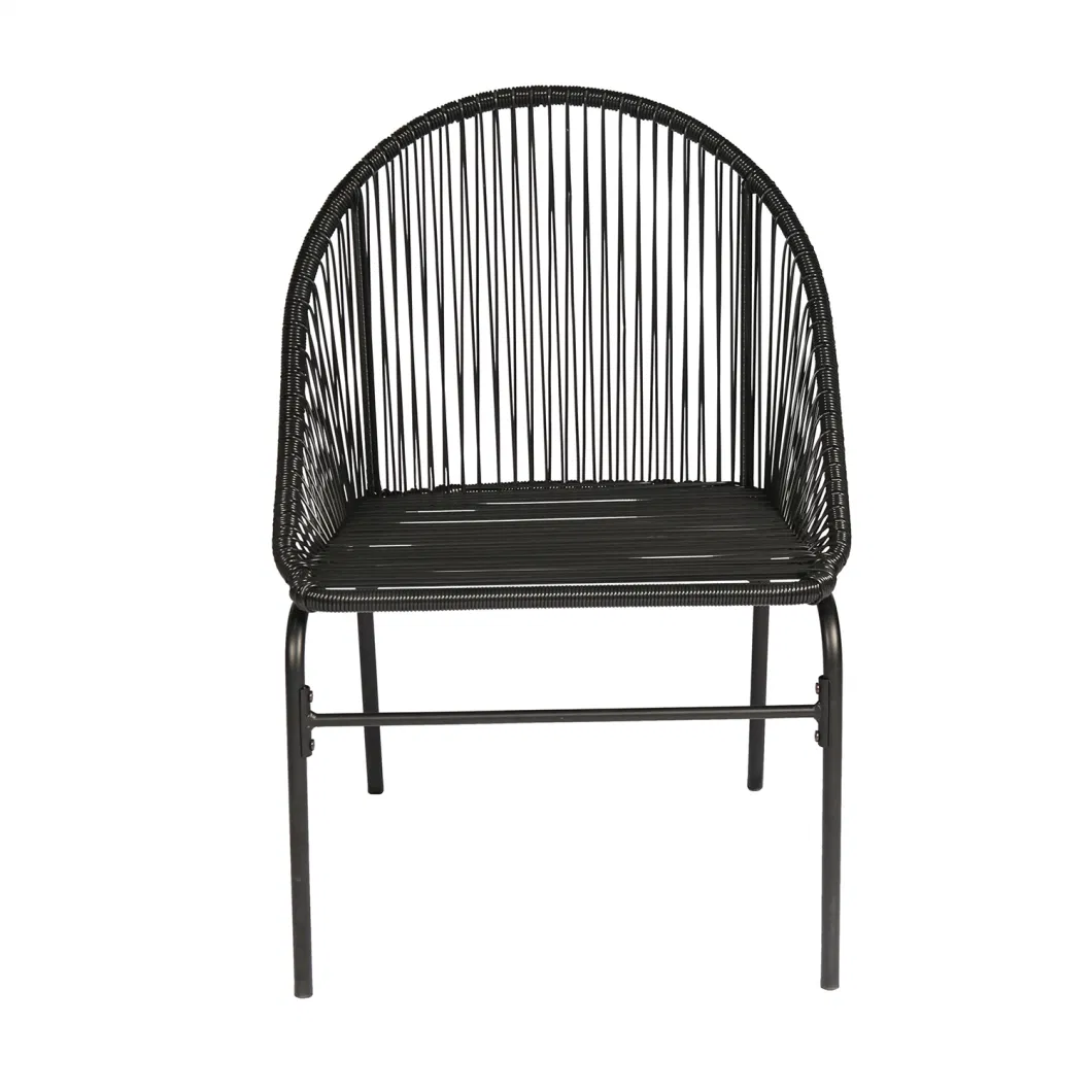 Modern Outdoor Patio Garden PE Rattan Black Chair