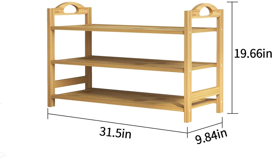 3 Tier Bamboo Shoe Cabinet Storage Shelf (JGH0050)