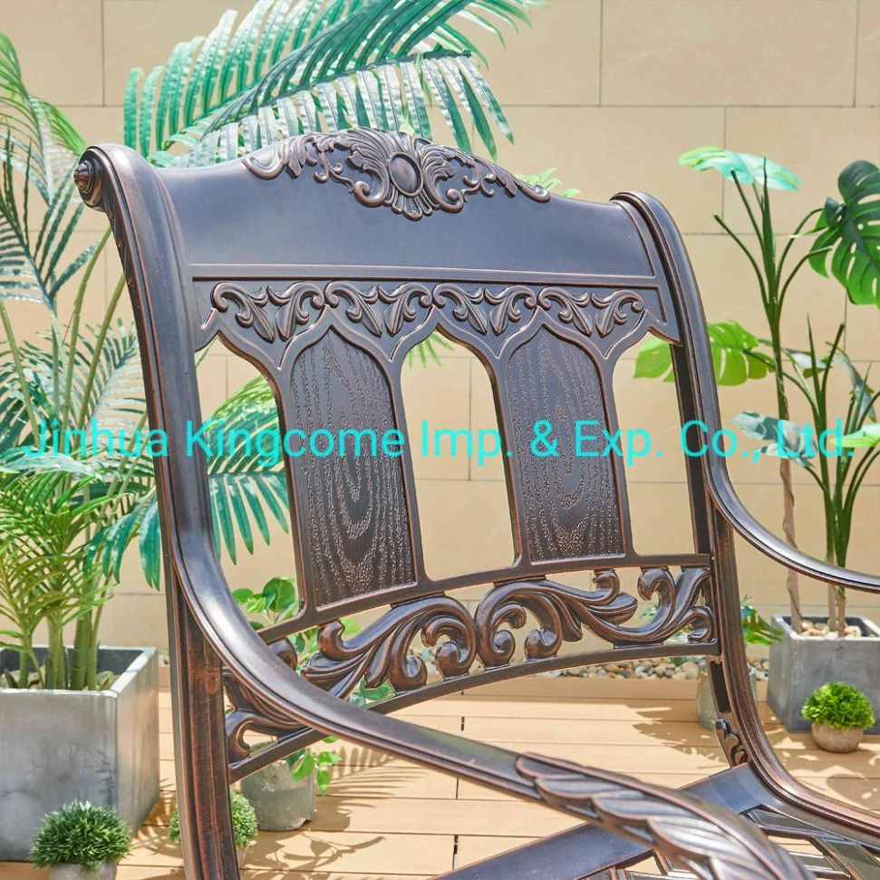 Zi-Ming China Style Dining Chair / Outdoor / Cast Aluminum Patio Chair with Armrests