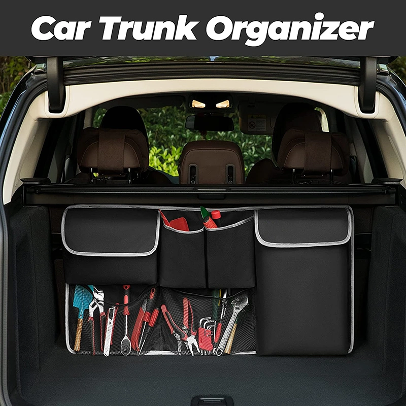 Outdoor Folding Trunk Organizer Hanging Car Storage Seat Back Bag