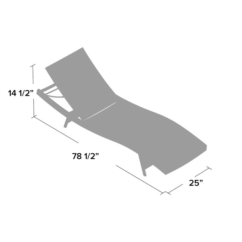 Brilliance Flat Sun Lounger Long Patio Chaise Lounge Chair