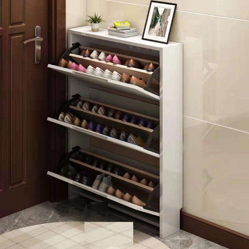 Modern Simple Hallway Corridor Furniture Household Wooden Storage Shoe Rack