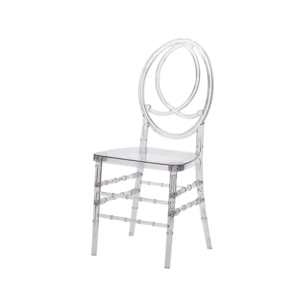 Factory Low Price Stackable Acrylic Salon Chair Crystal Chair Wedding Phoenix