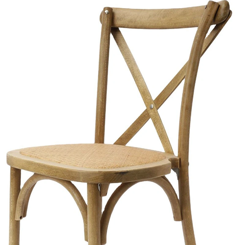 Stackable Solid Wood Cross Back Hotel Banquet Dining Room Chair