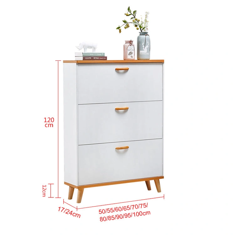 Home Cheap Living Room Furniture Shoe Storage Cabinet Hallway Wooden Furniture Shoes Cabinet Shoe Rack