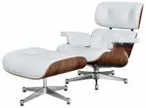 Modern Genuine Leather Cushion White Modern Leisure Chair Chaise Lounge