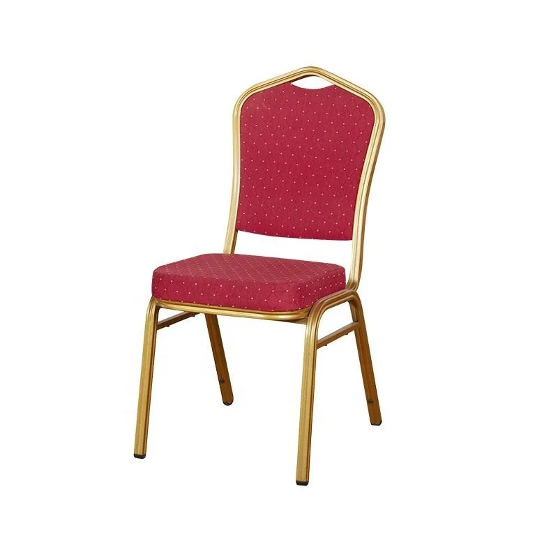 Wholesale Cheap Luxury Stackable Rental Gold Metal Iron Steel Frame Event Wedding Hotel Hall Furniture Banquet Chairs for Sale