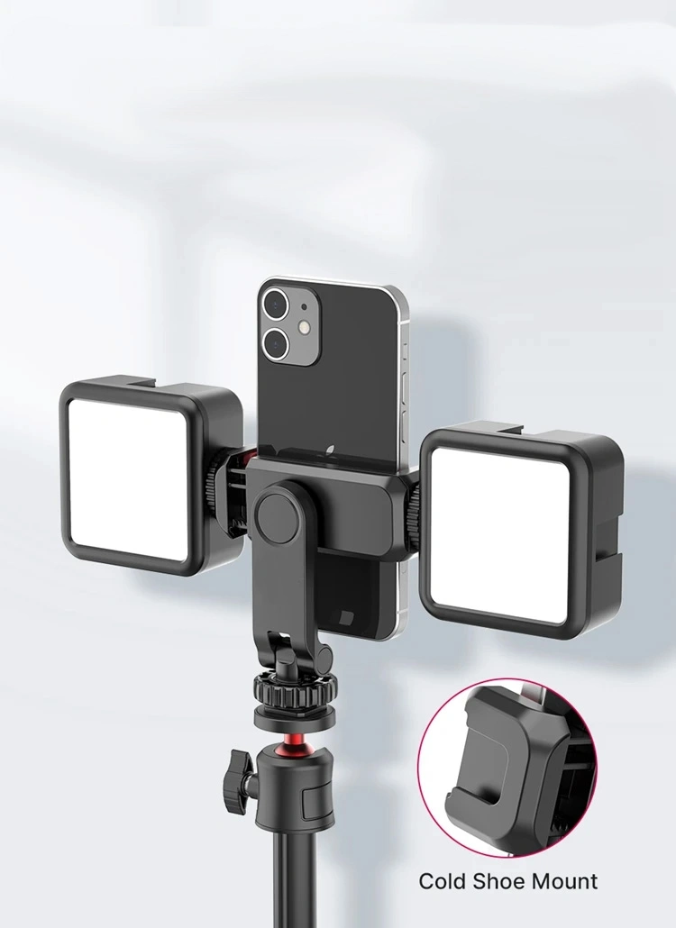 Hot Shoe Phone Tripod Mount 360 Rotation Cold Shoe Monitor Phone Holder