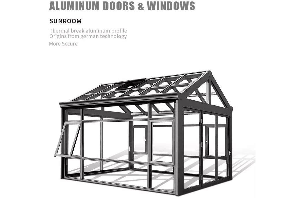 Luxury Conservatory Outdoor Sunrooms Prefab House Sunroom Aluminium Glass Solarium