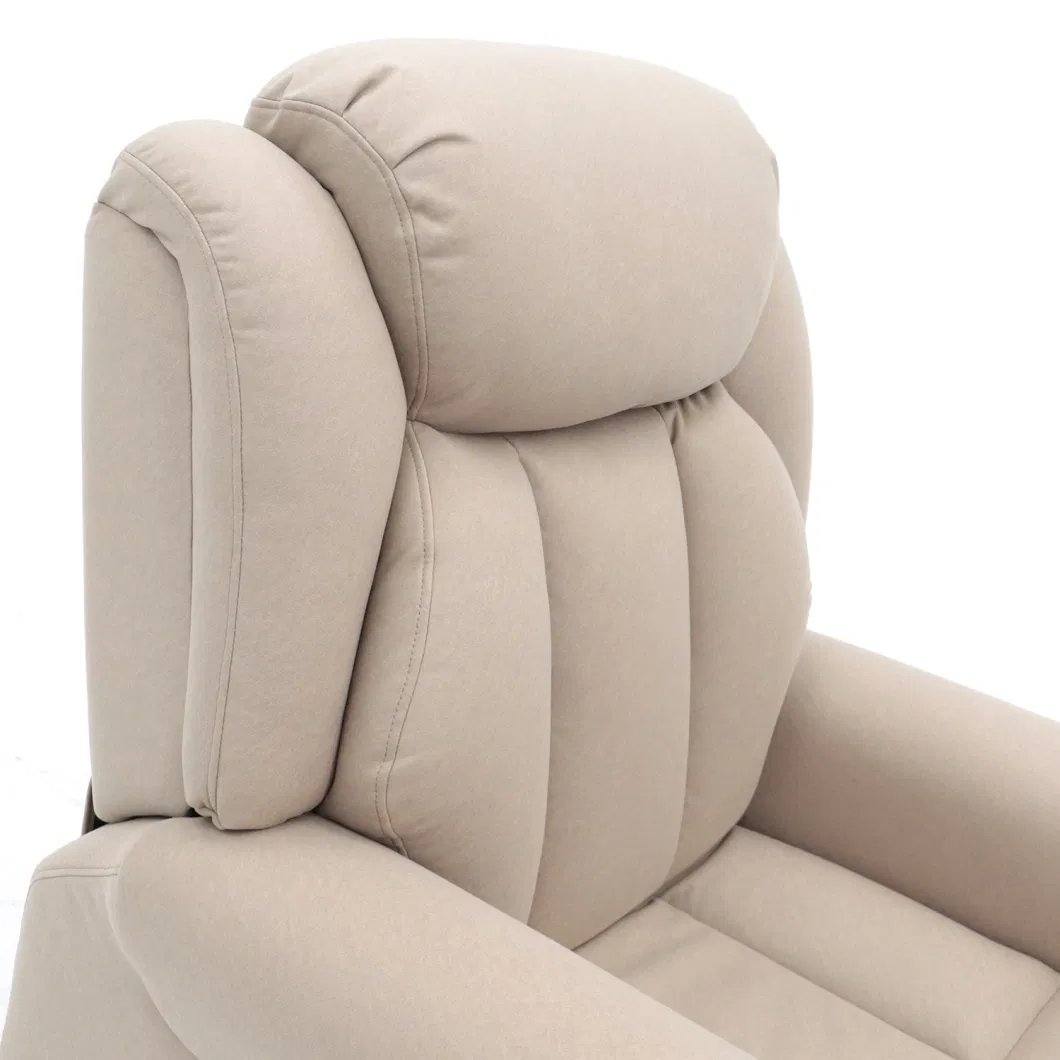 Geeksofa Modern Microfiber Fabric Manual Recliner Chair with Rocking and Swivel for Living Room Furniture