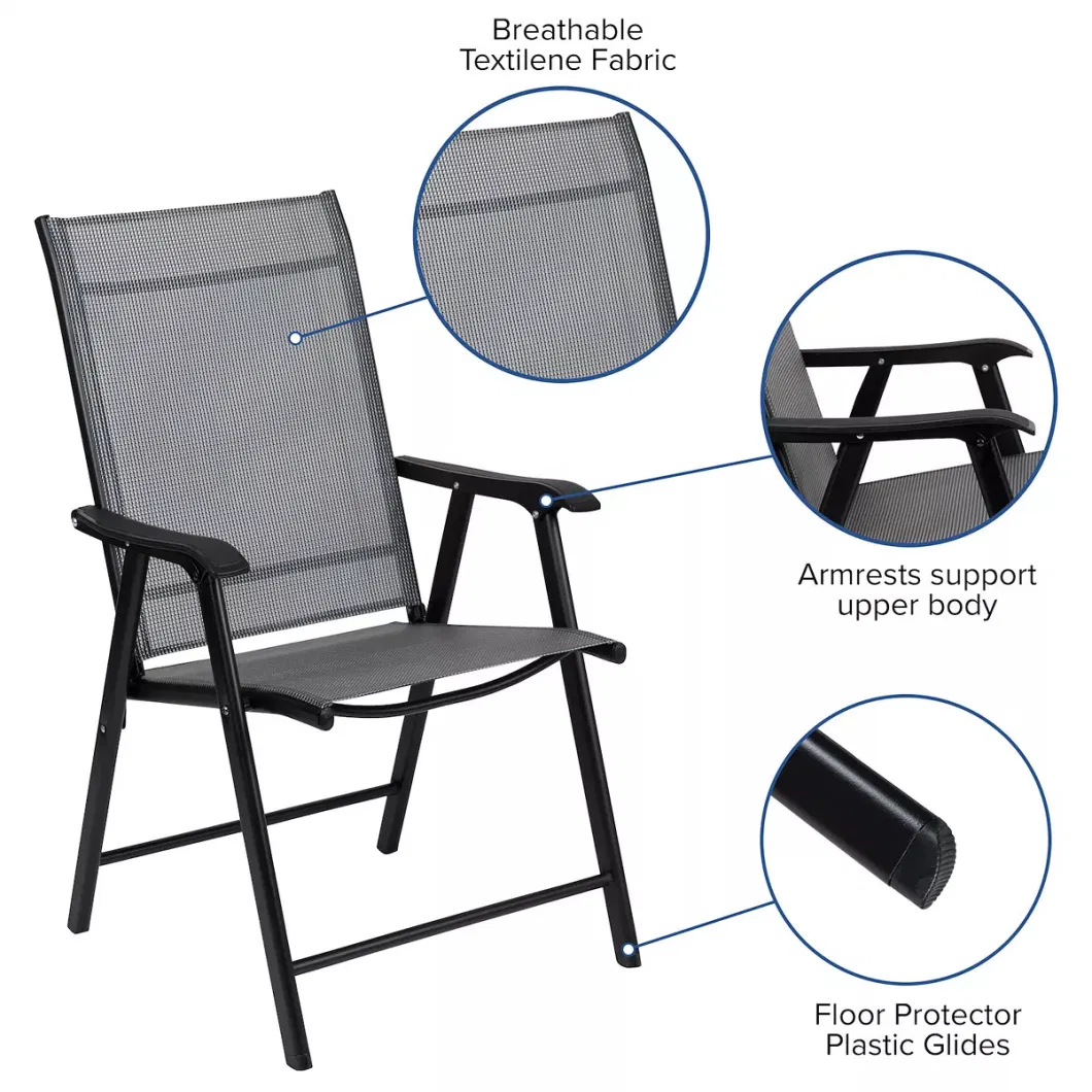 Modern Outdoor Textilene Furniture Garden Patio Camping Furniture Sling Chair