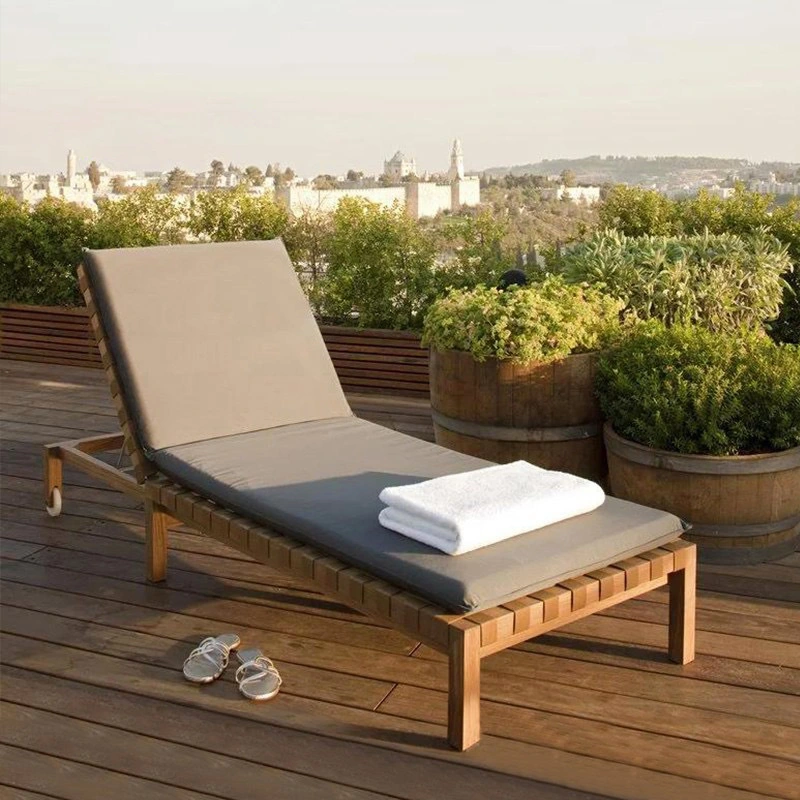 Hot Sale Rattan Garden Lounge Chair Modern Patio Leisure Chair Wicker Sunbed Aluminium Beach Bed Outdoor Sun Lounger