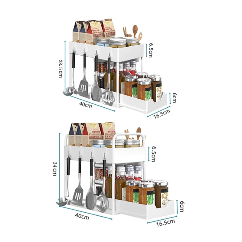 Amazon 2 Pack Plastic Bathroom and Kitchen Under Sink Organizer and Storage Put out Basket Rack