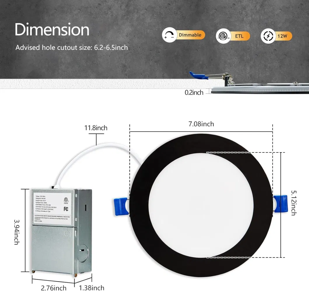 13W 120V Flush Mount with Night Light LED Ceiling Light