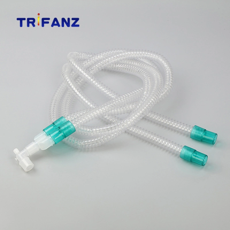 Disposable Mechanical Ventilator Tubing Corrugated Anesthesia Breathing Circuit