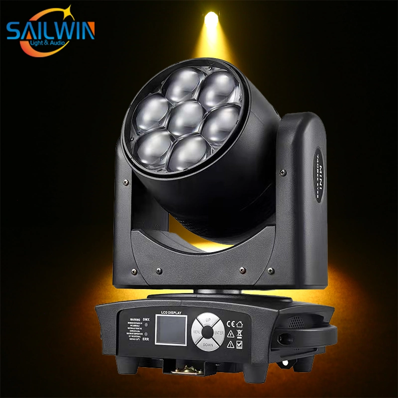 7X40W LED Zoom Mini Moving Head Wash Stage Light DMX RGBW for DJ Disco Wedding Party