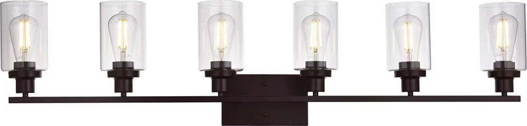 Bathroom Vanity Light Fixtures 3 Lights Wall Sconce Black with Clear Glass Shade for Bedroom Living Room Hallway Kitchen