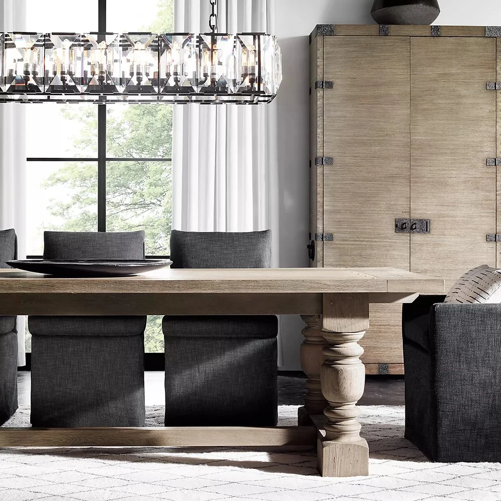 Nordic Grey Color Industry Designer Line Crystal Dining Room Chandelier Pendant Light Decoration Lighting Fixture