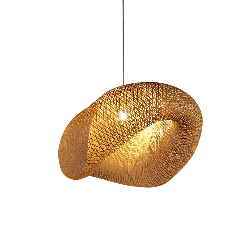 Creative Handmade Bamboo Weaving Pendant Lampshade for Home Restaurant Bar