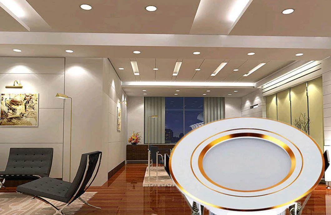 LED Glare Round Recessed Bsp-5W Bsp-7W Bsp-12W Bsp-18W Bsp-24W SMD Dimmable Ceiling Chandelier Pendant Lamp Round Suspended Panel Lighting