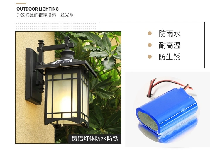 Solar Wall Lights Outdoor, Solar Wall Lamp Waterproof, Dusk to Down Porch Lighting Withsockets &amp; Clear Glass Shades