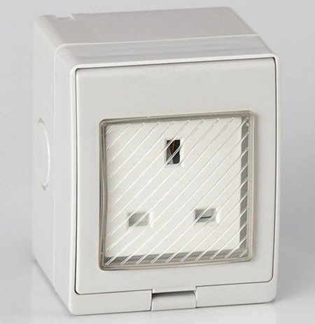 IP55 Weatherproof Socket Outlet 13A Double Unswitched with Shutter