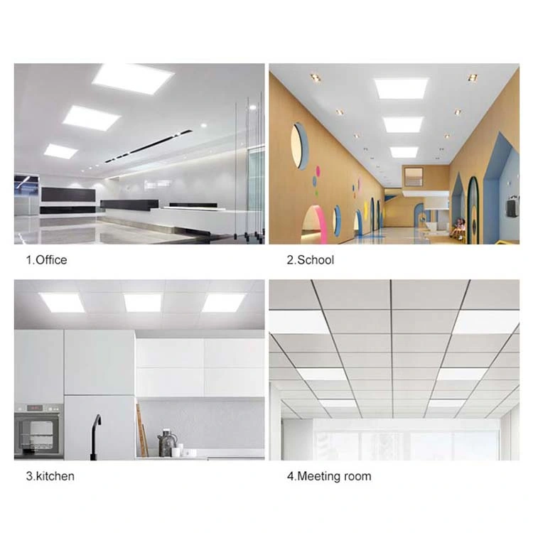 Office Space Emitting LED Office Flickering Free Ceiling Panel Lighting