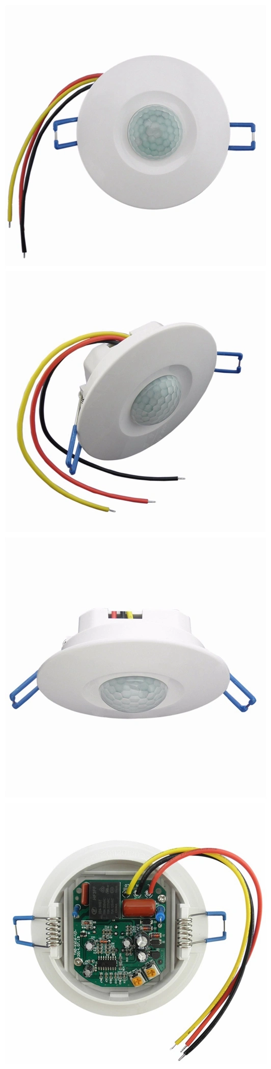 Infrared Recessed PIR Ceiling Motion Sensor Detector Light Switch for Corridors Bathrooms Basements Garages