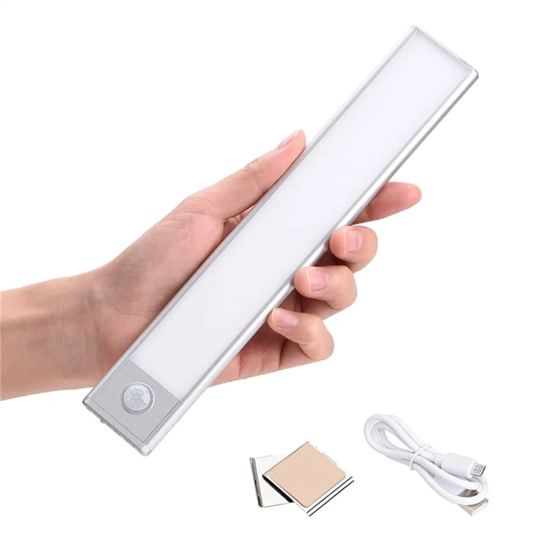 Bedroom LED Wireless Motion Sensor Closet Light Battery Rechargeable Ultra Thin Under Cabinet Night Lighting