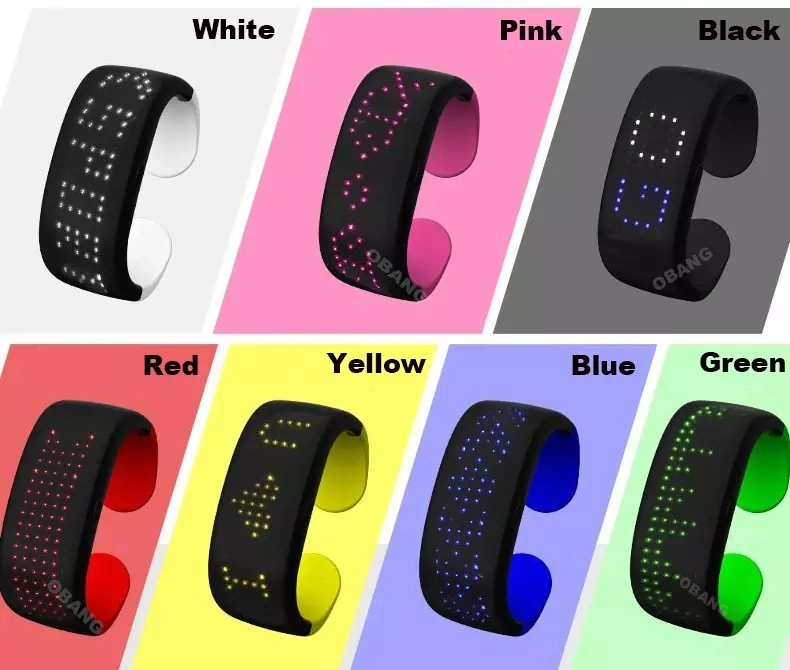 Novelties 2021 Christmas Concert Custom Flashing LED Wristband Light up