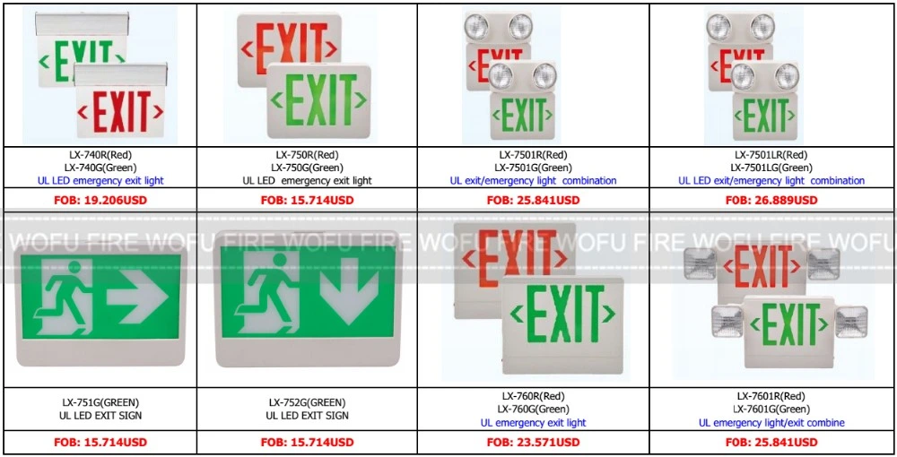 LED Emergency Exit Light, Emergency Exit Sign Board