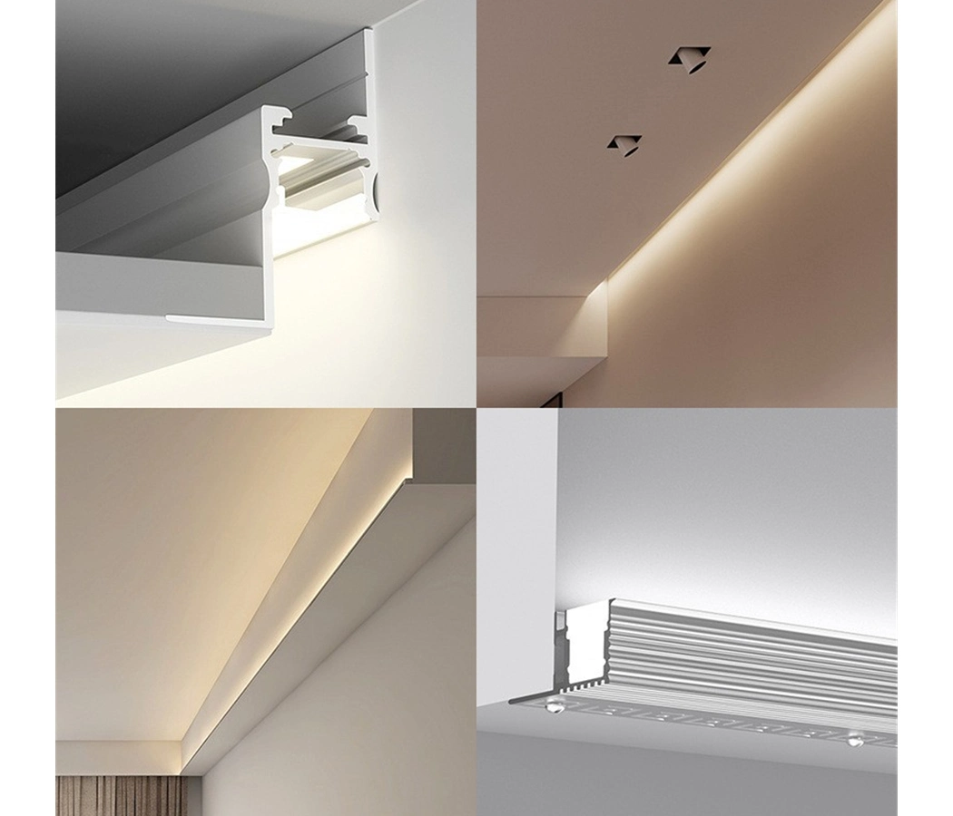 Modern Minimalist Ceiling Recessed Linear Lighting in Mall Shopping Centre