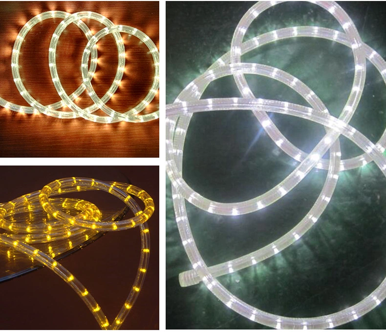 Outdoor IP65 Waterproof 6500K Daylight White String Light Round Tube Cuttable Connectable 100m DC12 AC 110 220 Rope LED Strip Lights