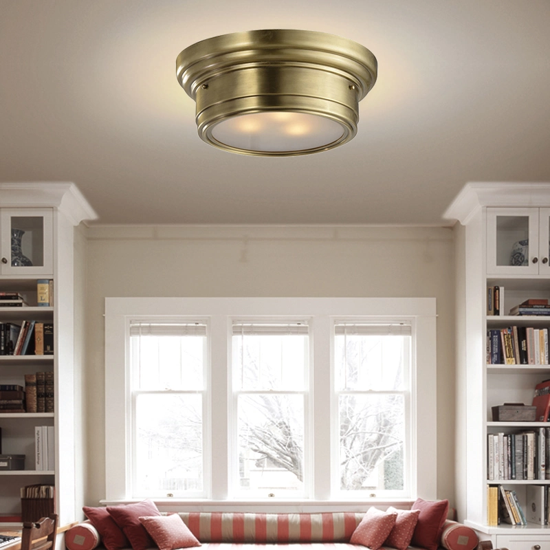 Nice Design European Decorative Classic 4-Light Copper Semi-Flush Mount Ceiling Lights OEM ODM