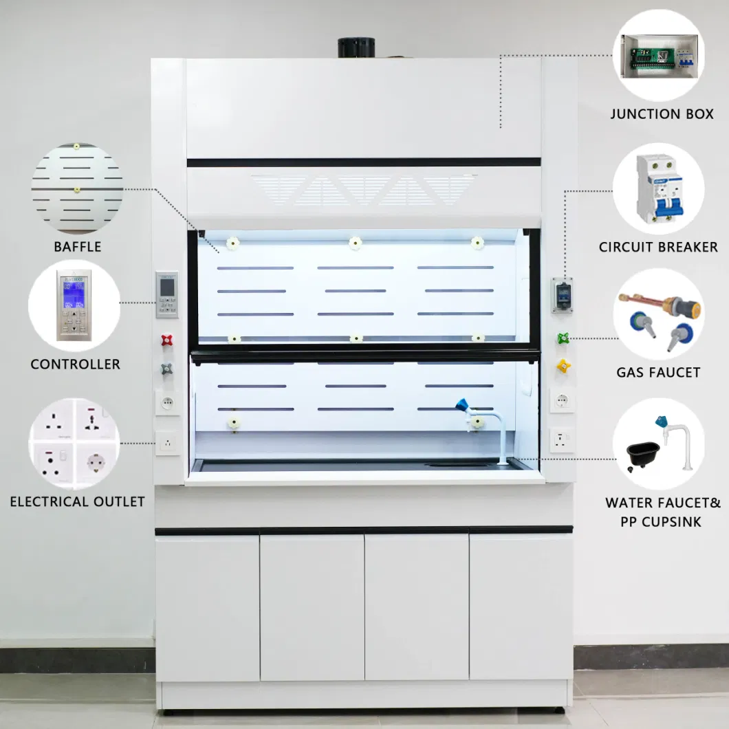 Cheap Price Pharmaceutical Lab Ventilation System School Metal All Steel Laboratory 60&quot; Inches Chemical Exhaust Fume Hood with Vertical Sash