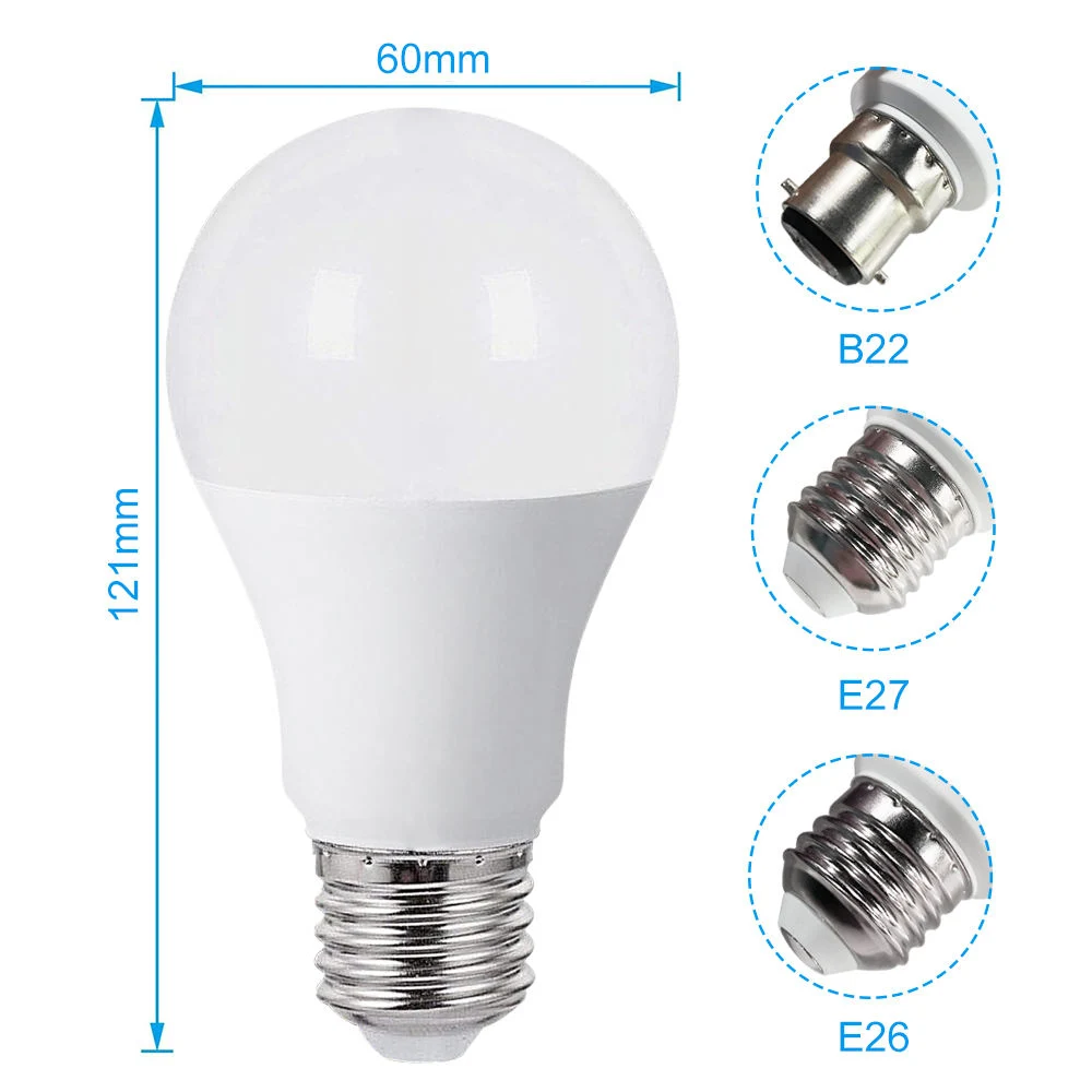 3W 5W E26 E27 B22 Base LED Bulb Energy Saving LED Light T Shape LED Bulbs Equivalent to Watt of Halogen, Incandescent and Fluorescent Bulbs for Fixtures