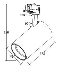 32W Track LED Light LED Lighting Commercial Track Lamp LED Lighting