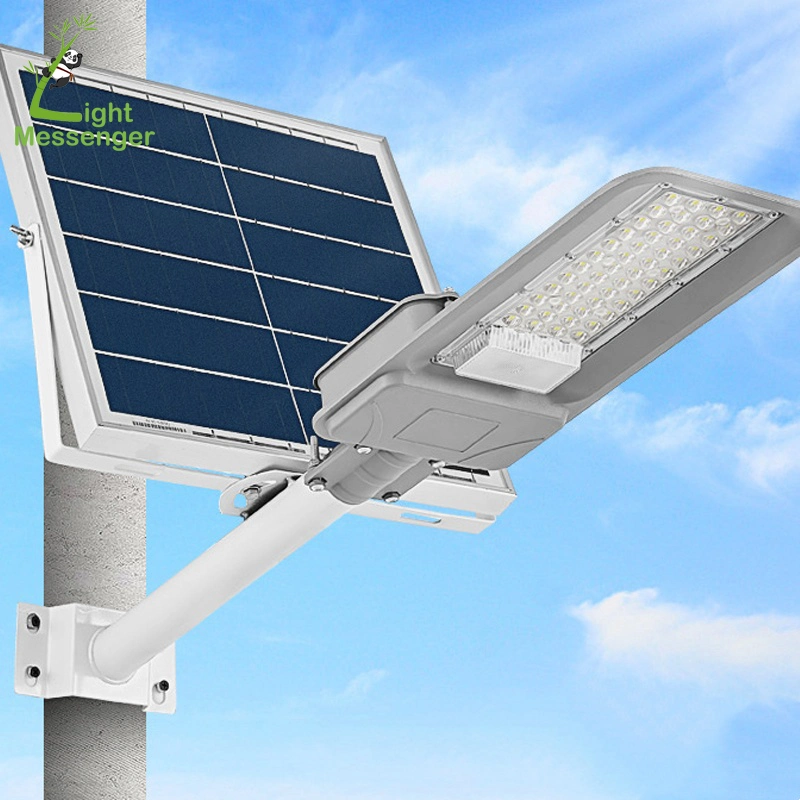 Light Messenger Customized Brightness Outdoor Split Panel Solar Energy Streetlight Lamp Aluminum 100W Integrated Solar Street LED Lighting Urban Country Road