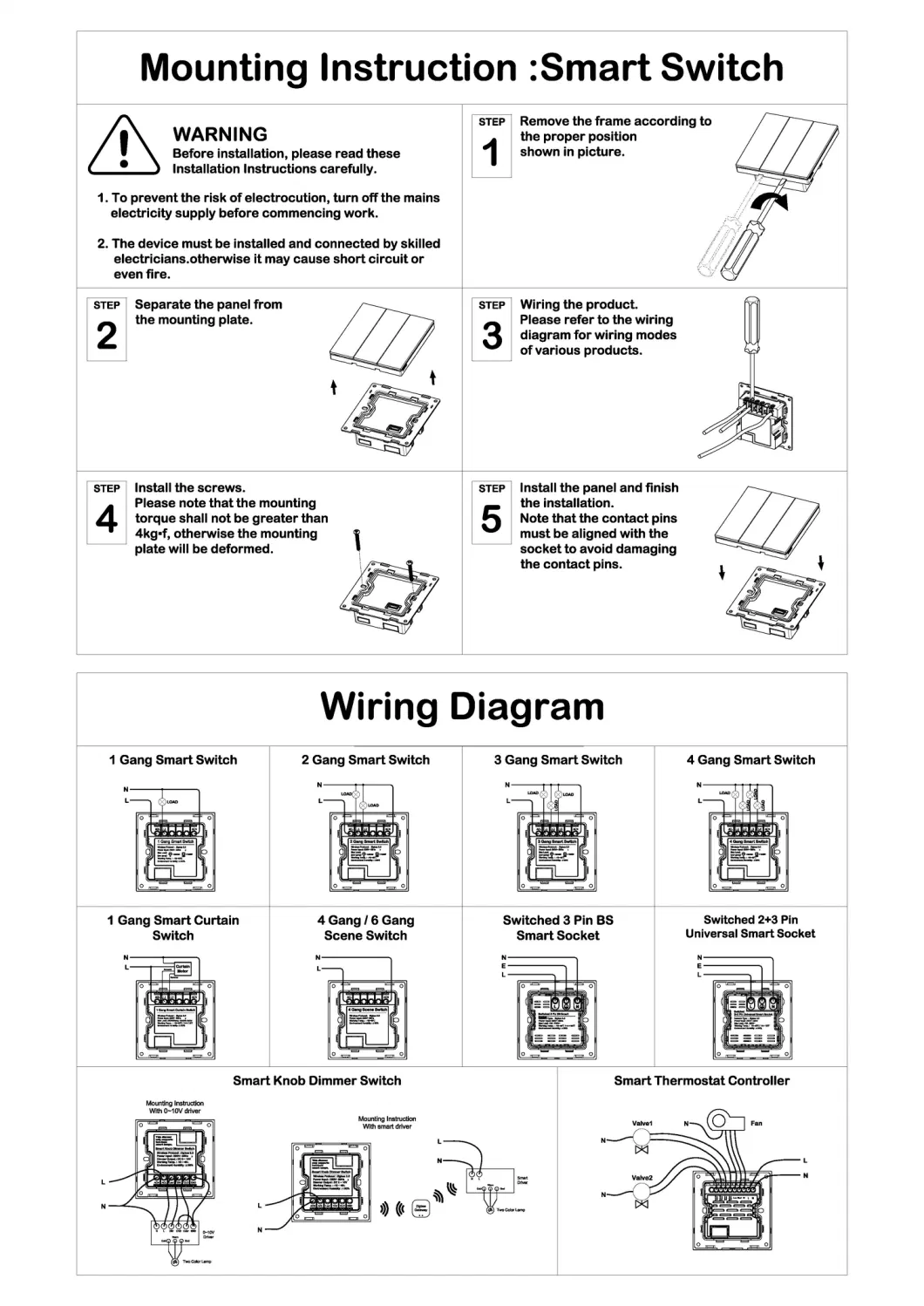 Art DNA Smart Dimmer Light Switch Zigbee Zigbee Wall Switch