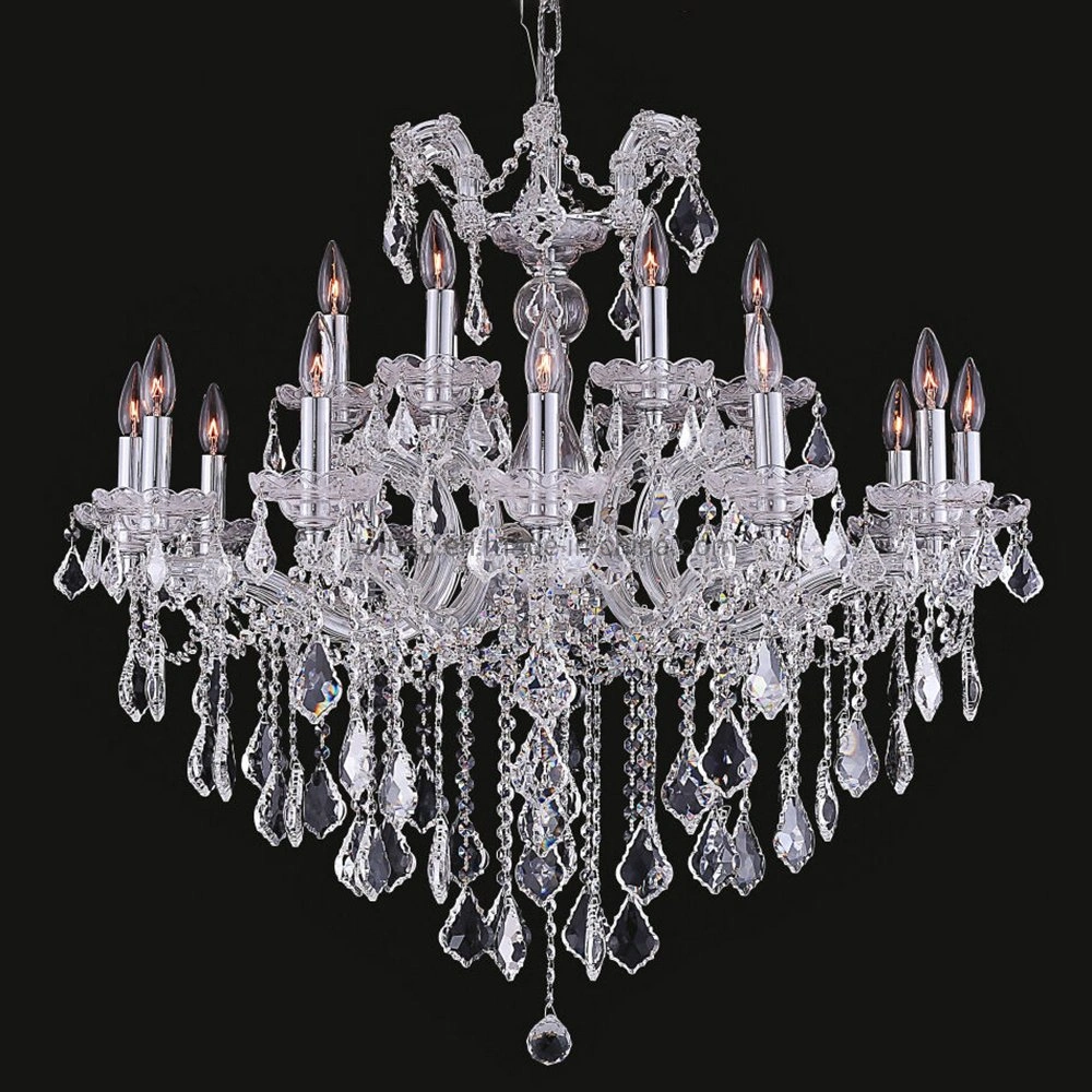 White Chandelier 18 Light Living Room Bedroom Ceiling Decoration Luster crystal Pendant Lighting