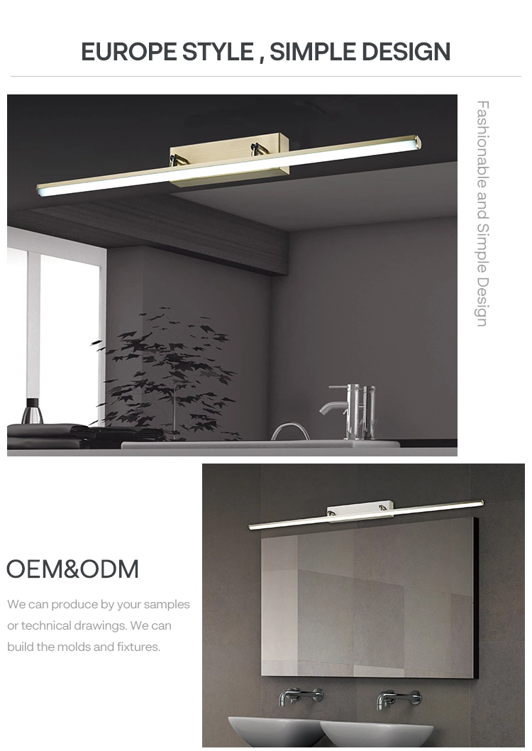 Modern Wall Adjustable Makeup Mirror Bathroom Lighting Fixture Waterproof LED Bathroom Vanity Light