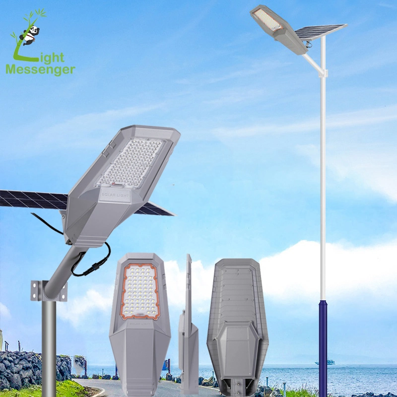 Light Messenger Aluminium Solar LED Street Lighting with Remote Control 200W 300W Waterproof Outdoor Village Urban Split Street Lamparas Lamp Solares with Pole
