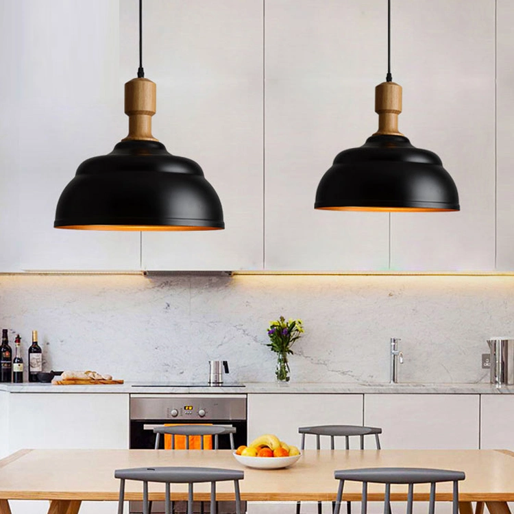 Black Aluminum E27 Modern Lights Indoor Lighting for Kitchen