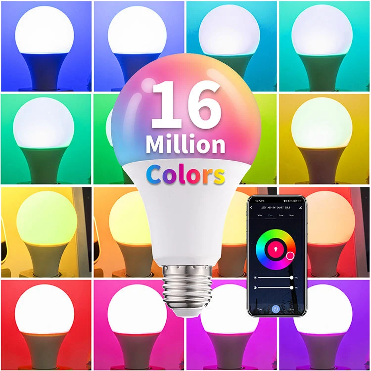 Fxpot New Design WiFi Connect Tuya Smart Bulb Light RGB Dimming B22 E26 E27 10W LED Smart Bulb