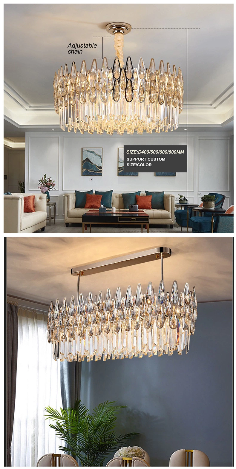 Specialized Design Unique Modern Lighting Decoration Crystal Chandelier for Hotel Lobby Restaurant