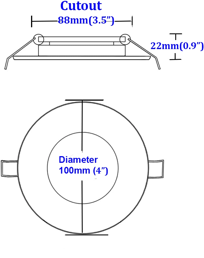 Super Slim 24mm Height Flush Mount Marine Boat Interior Ceiling Lights for RV Boat