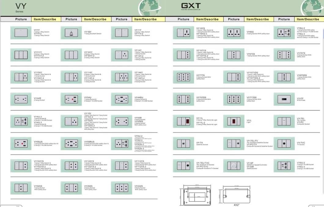 Lower Price Power Dimmer Electrical Wall Switch