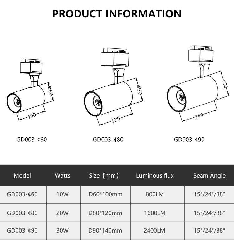 Stylish and Modern for Contemporary Spaces 10W LED Track Lighting